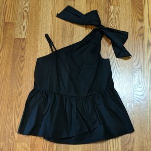 Black asymmetrical top